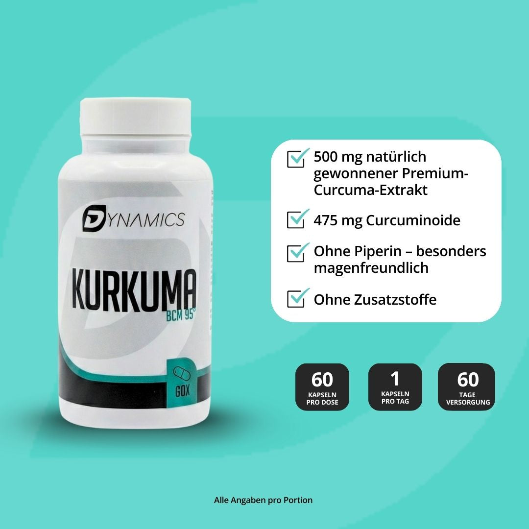 Kurkuma BCM 95 mit 500 mg Curcuma-Extrakt