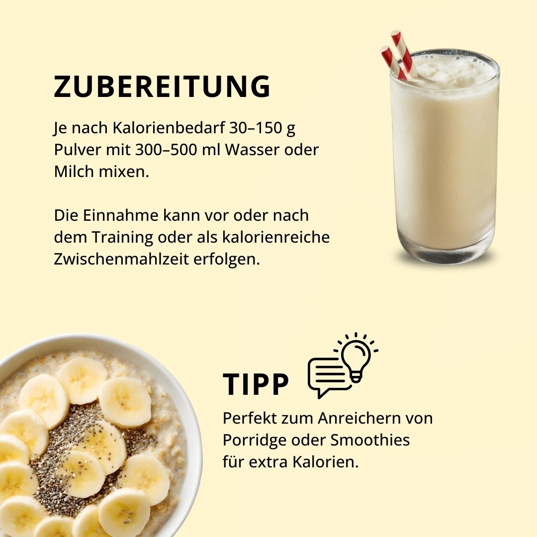 Dynamics Pure Mass Gain 3 kg Vanilla Dream Zubereitung 