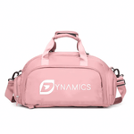 Sporttasche mit Dynamics Nutrition Logo im stylischen rosa