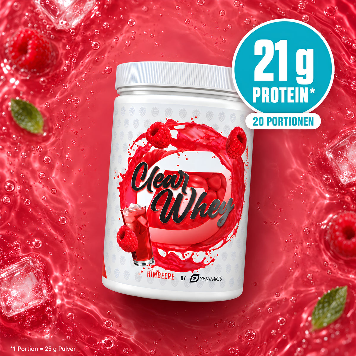 Dynamics Clear Whey Himbeere Proteinangaben 