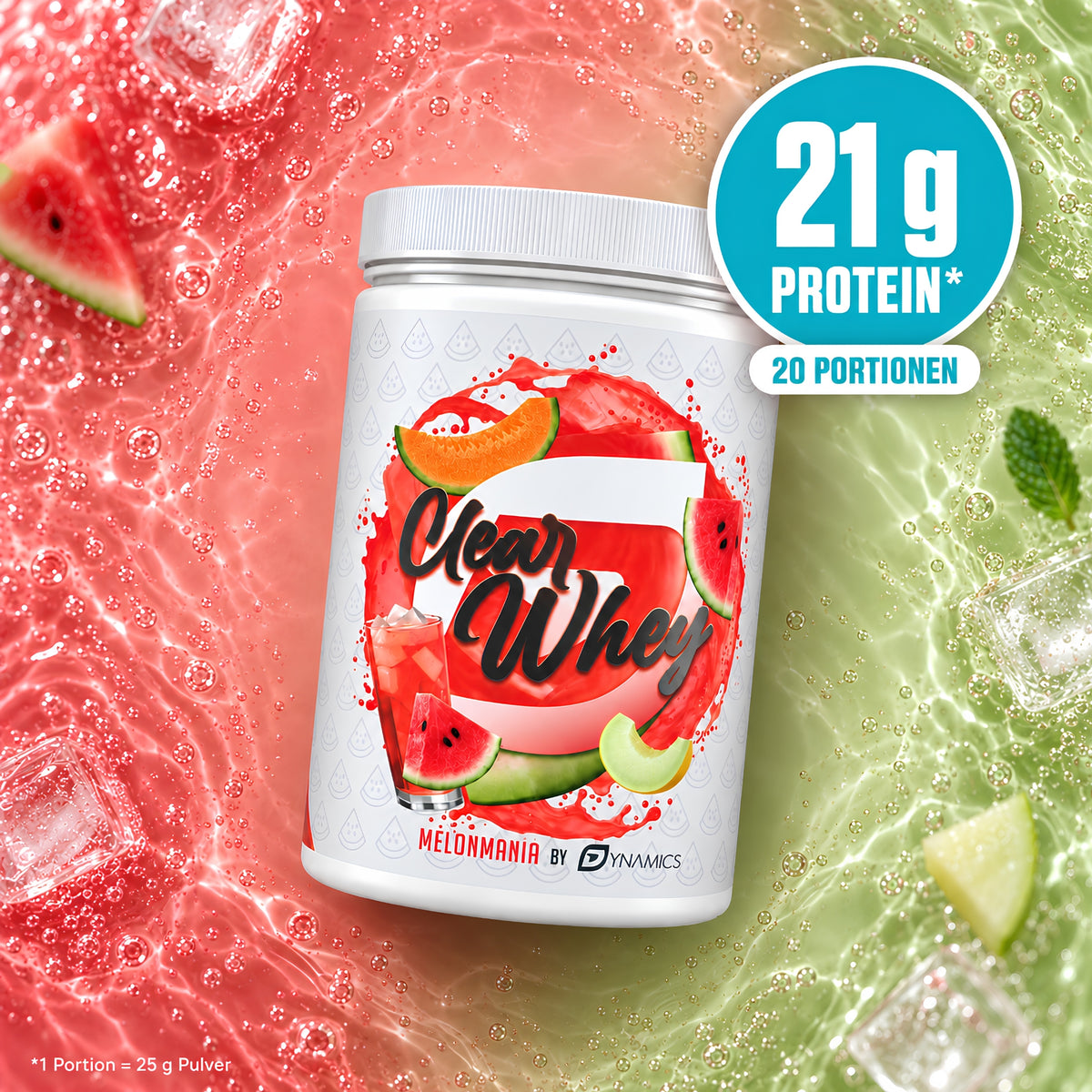 Dynamics Clear Whey Melonmania Proteinangaben 