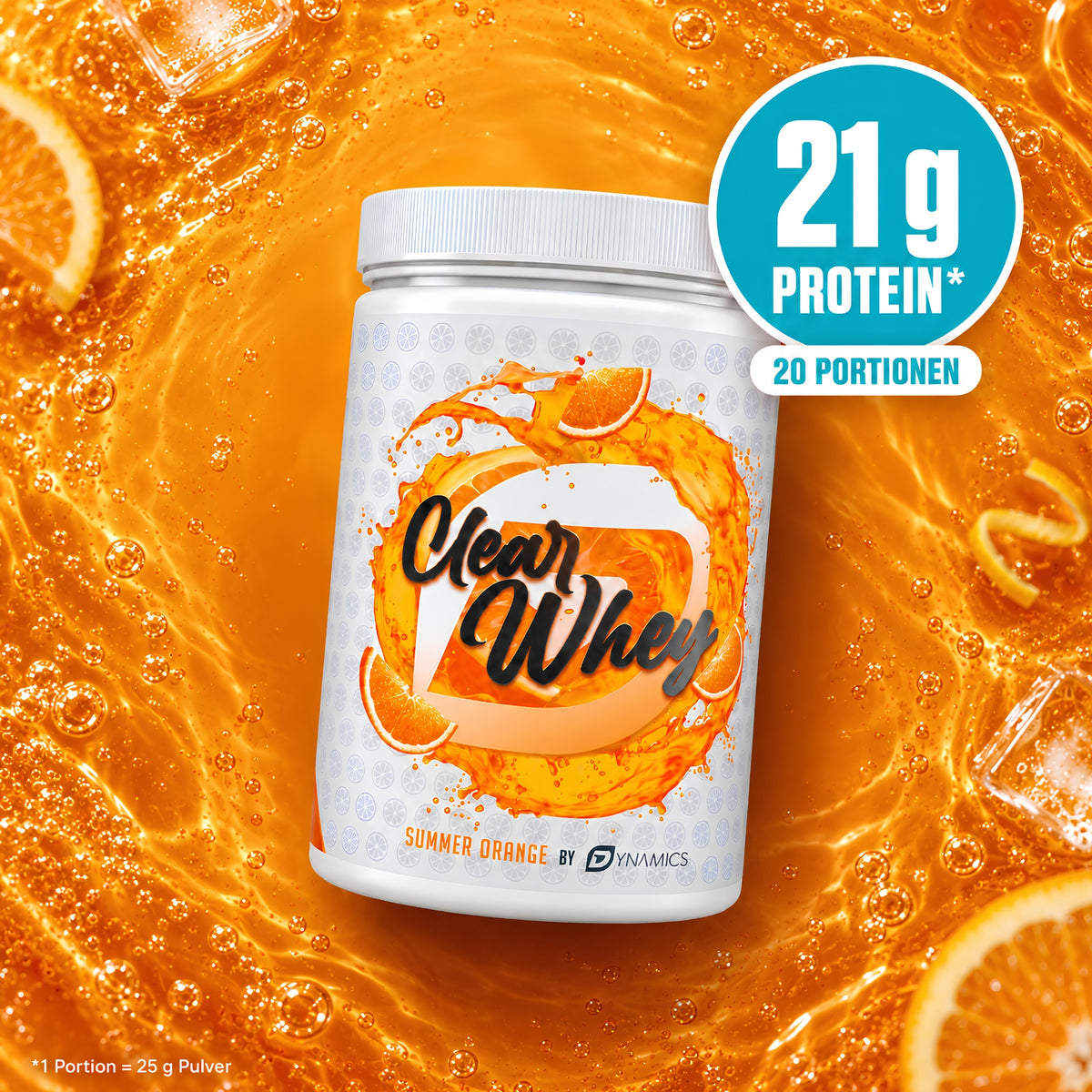 Dynamics Clear Whey Summer Orange Proteinangaben 