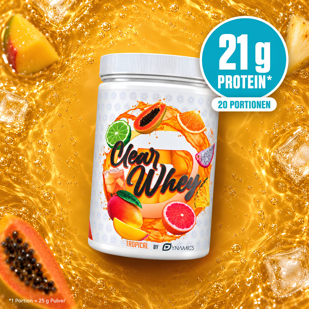 Dynamics Clear Whey Tropical Proteinangaben 
