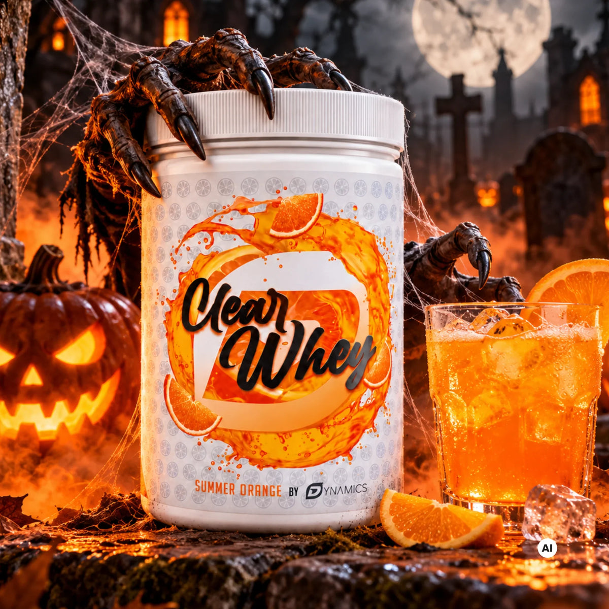 Dynamics Nutrition Halloween – clear whey orange halloween