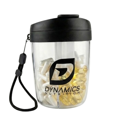 Kapselbox von Dynamics Nutrition in der Frontansicht