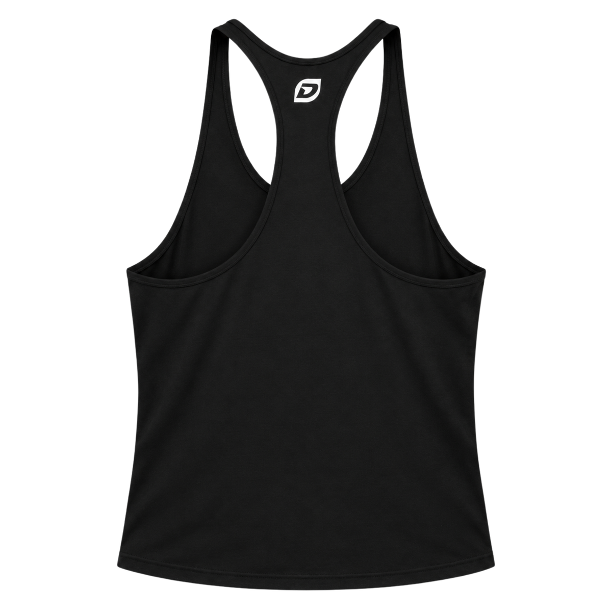 Dynamics Stringer Tanktop Black/Gold – Rückseite mit schmalem Racerback-Schnitt